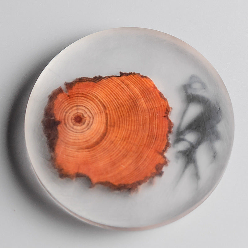Resin pine coaster insulated coaster