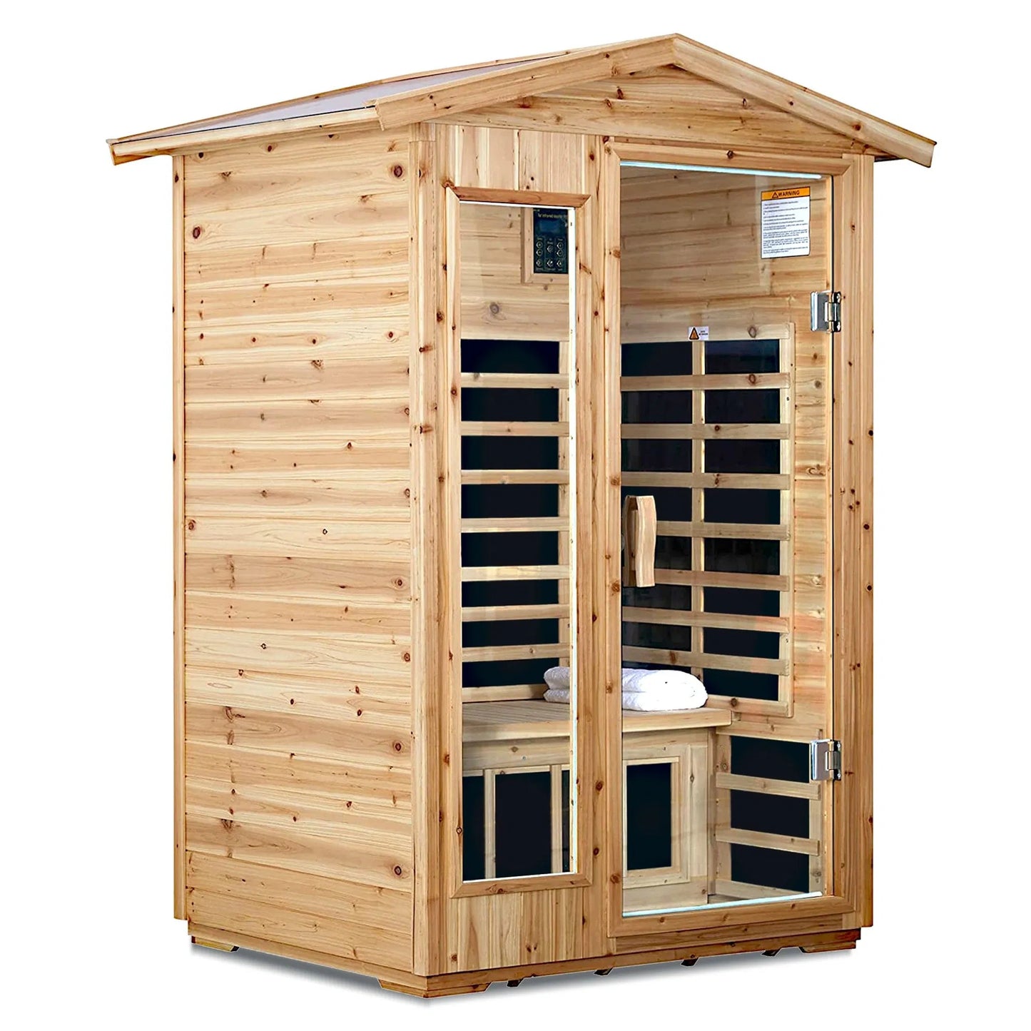 Two Person Far Infrared Old Fir Outdoor Sauna Room