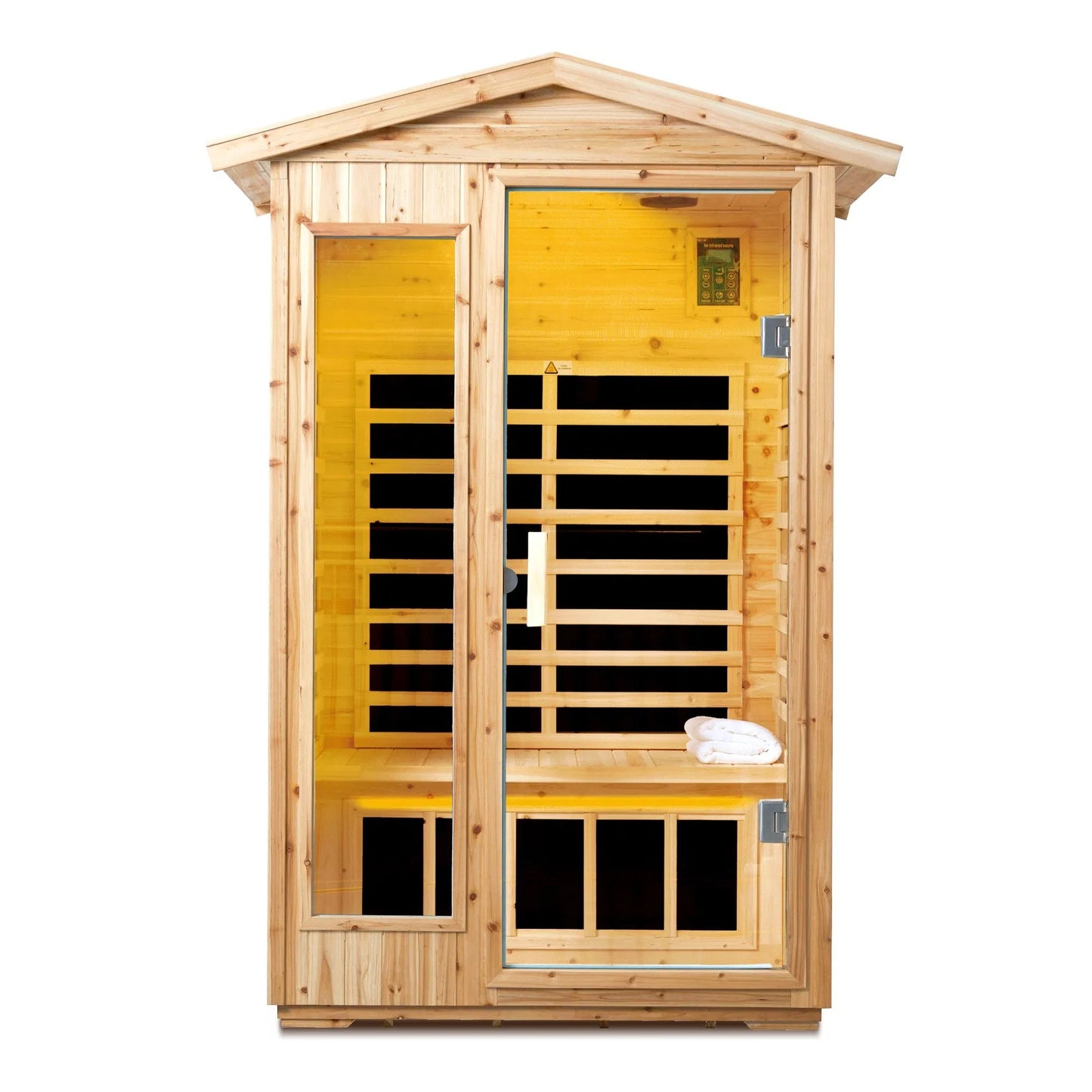 Two Person Far Infrared Old Fir Outdoor Sauna Room