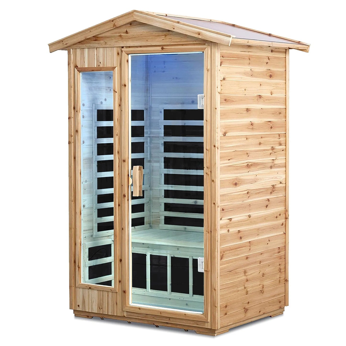 Two Person Far Infrared Old Fir Outdoor Sauna Room