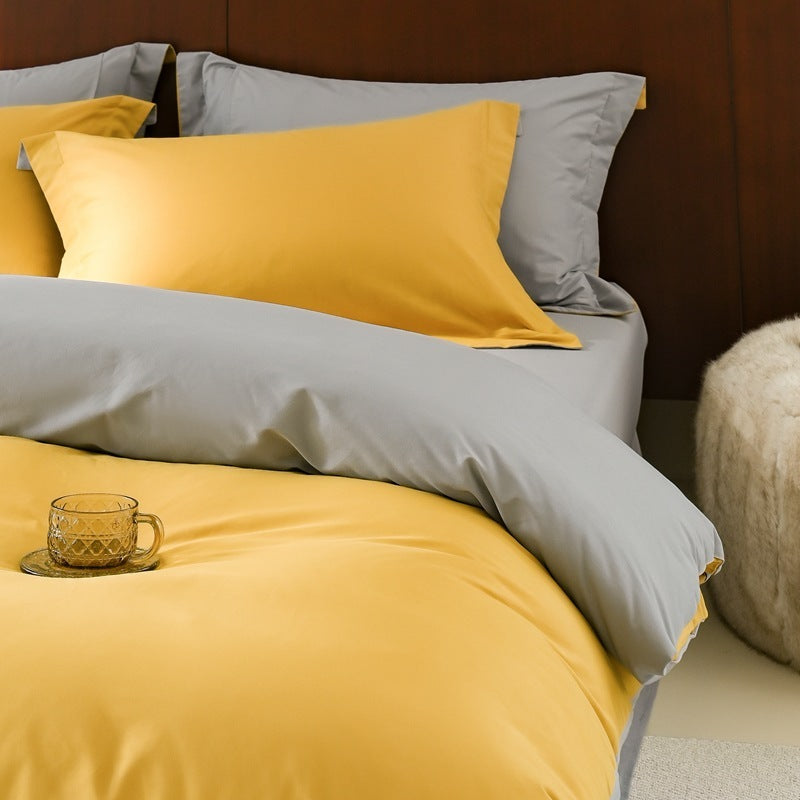 High-end Thickening Brushed Cotton Four-piece Cotton Set