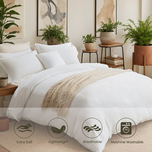 Three-piece Bedding Set With Solid Color Quilt Cover And Pillowcase, Three-piece Bedding Set - Super Soft Microfiber Hotel Series - Brushed Super Soft And Machine Washable, Cute Pink Three-piece Set W