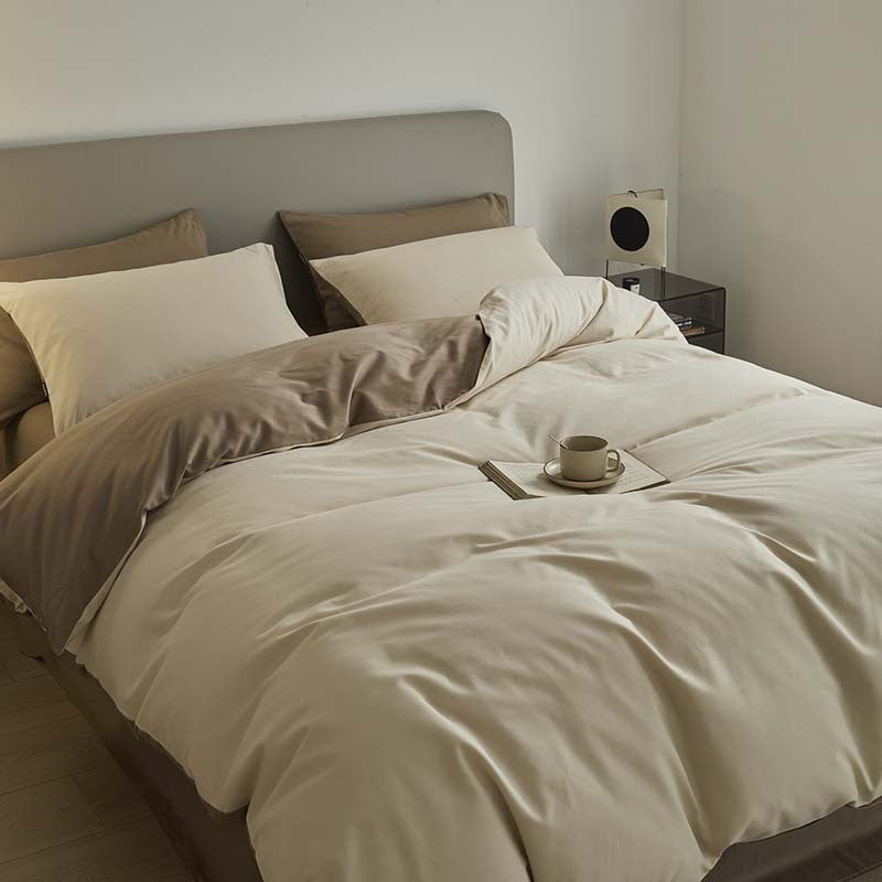 High-end Thickening Brushed Cotton Four-piece Cotton Set