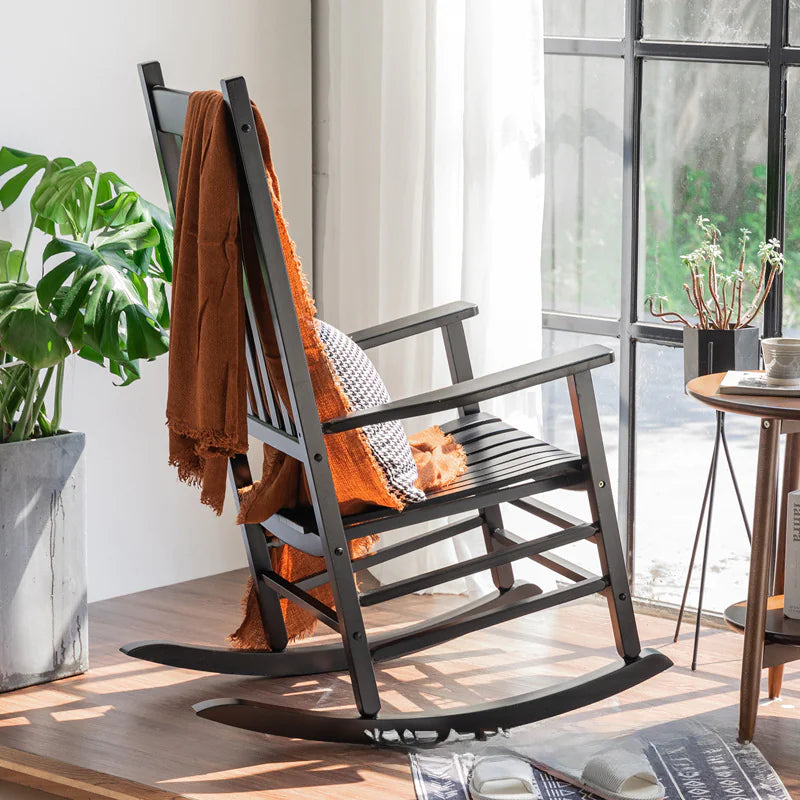Outdoor Rocking Chair - Solid Wood American Style
