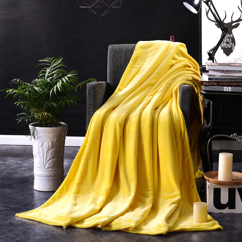 Bedding Flannel Solid Color Blanket