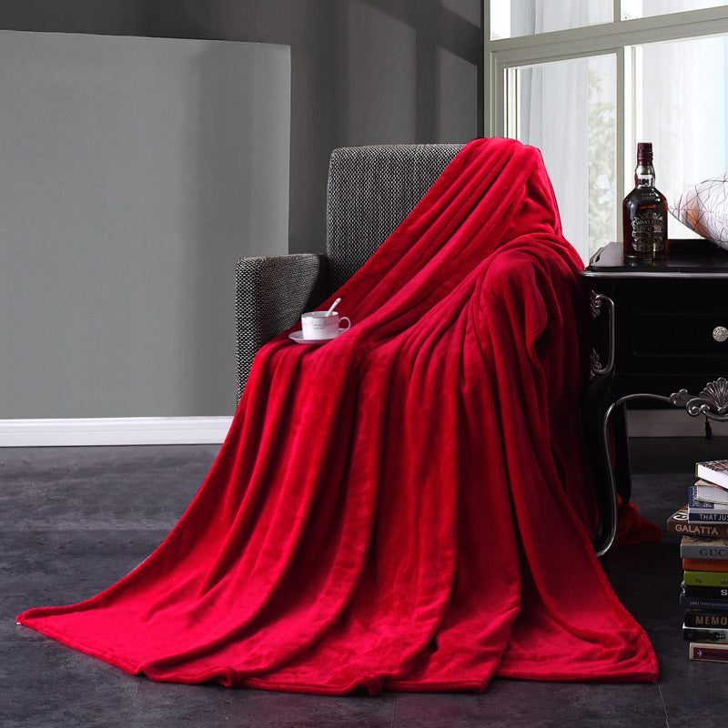 Bedding Flannel Solid Color Blanket