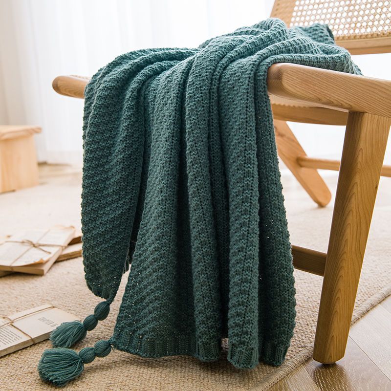 Handmade And Simple Tassel Leisure Lunch Break Office Sofa Blankets