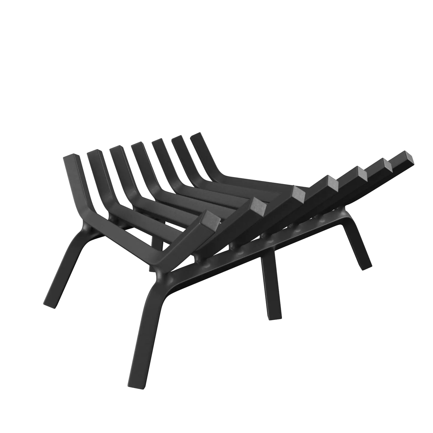 HYTXEN Fireplace Grate 21 Inch Fireplace Grates Heavy Duty Cast Iron Solid Steel 7 Bars Fire Pit Grate with 6 Support Legs 3/4" Bar Fireplace Log Grate Outdoor Indoor Wrought Iron Wood Burning Rack